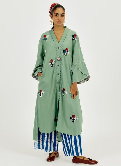Emi Long Tunic- With Bird Charm