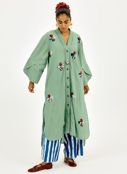 Emi Long Tunic- With Bird Charm