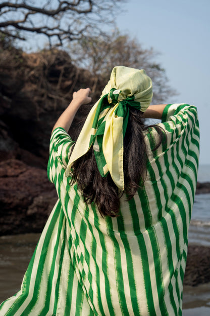 Angela Stripe Kaftan (Green Stripes)