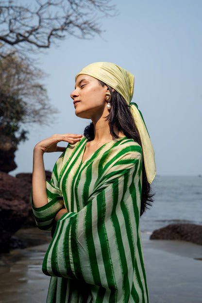 Angela Stripe Kaftan (Green Stripes)