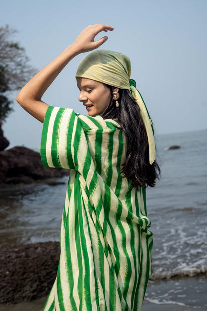 Angela Stripe Kaftan (Green Stripes)