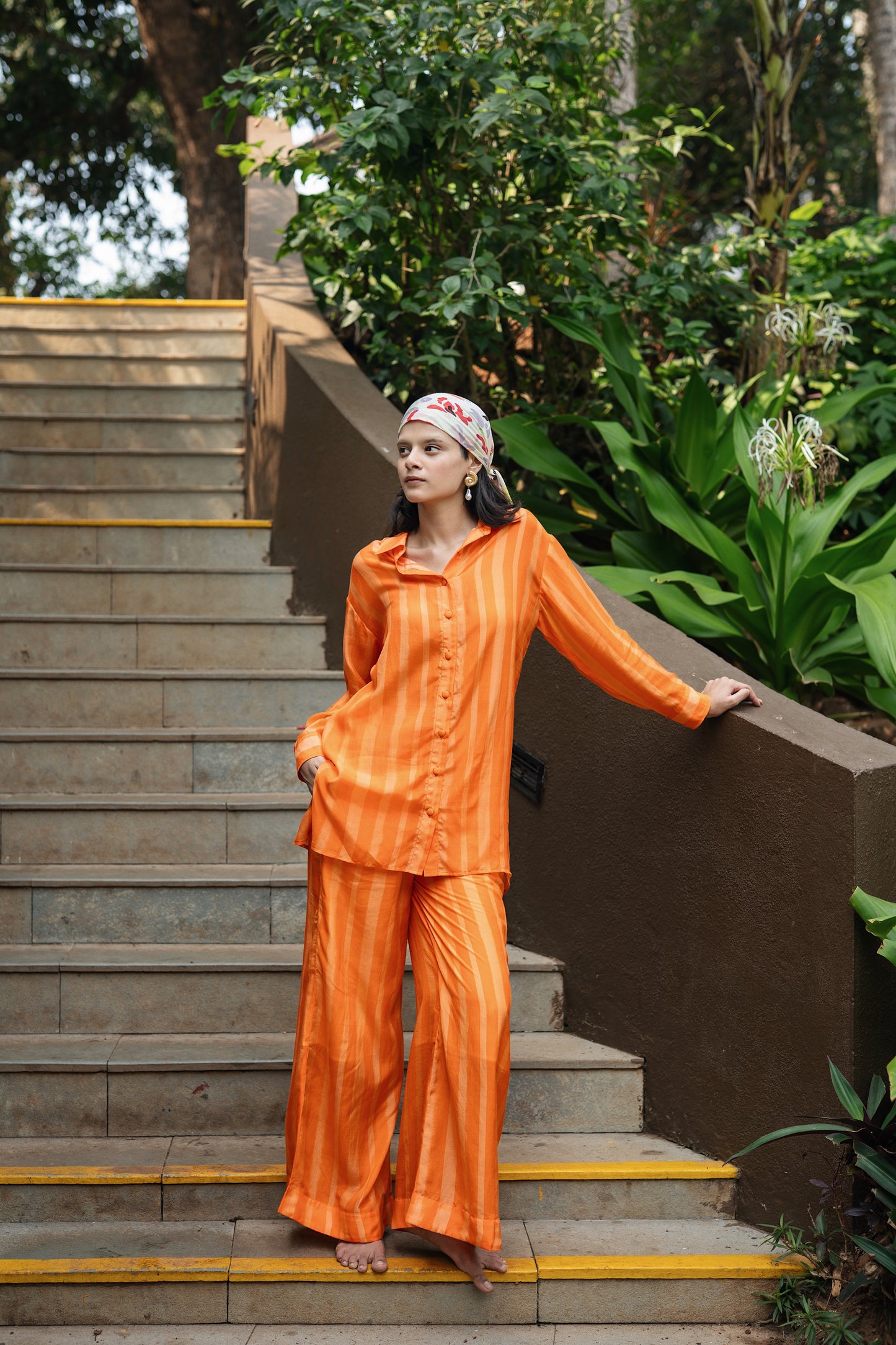 Maria Shirt (Orange Stripes)