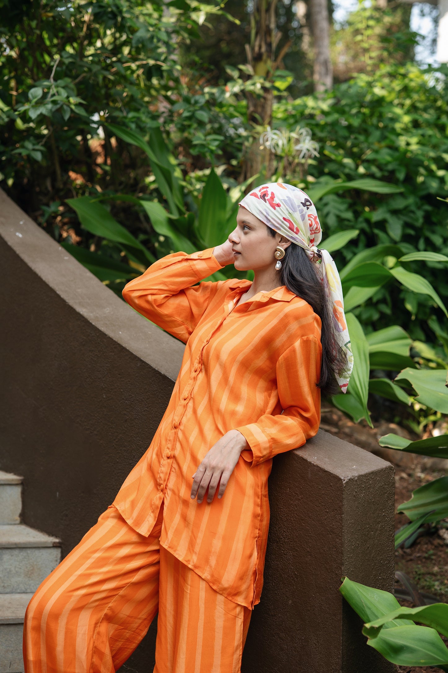 Maria Shirt (Orange Stripes)