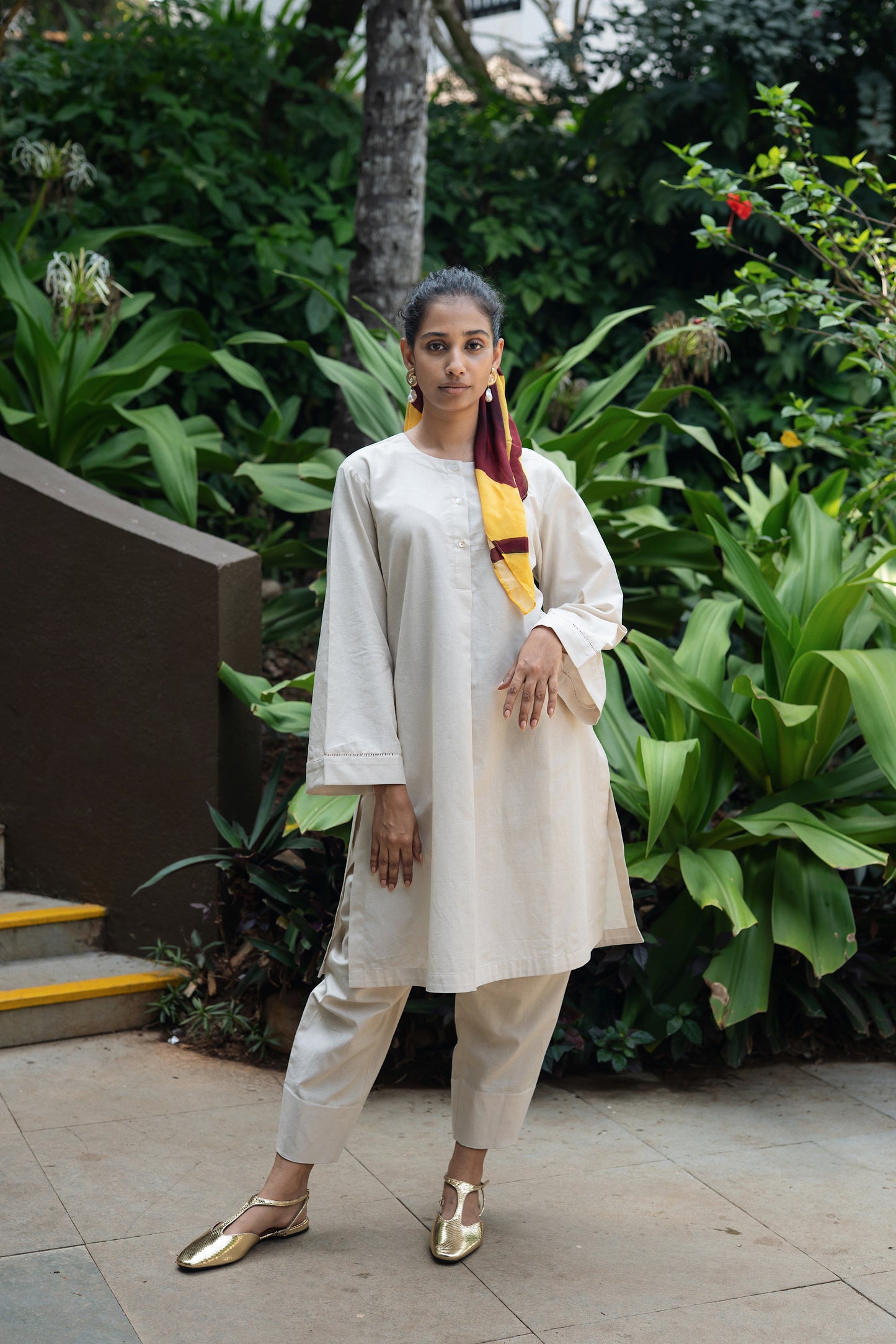 Iris Kurta Set (Biege)