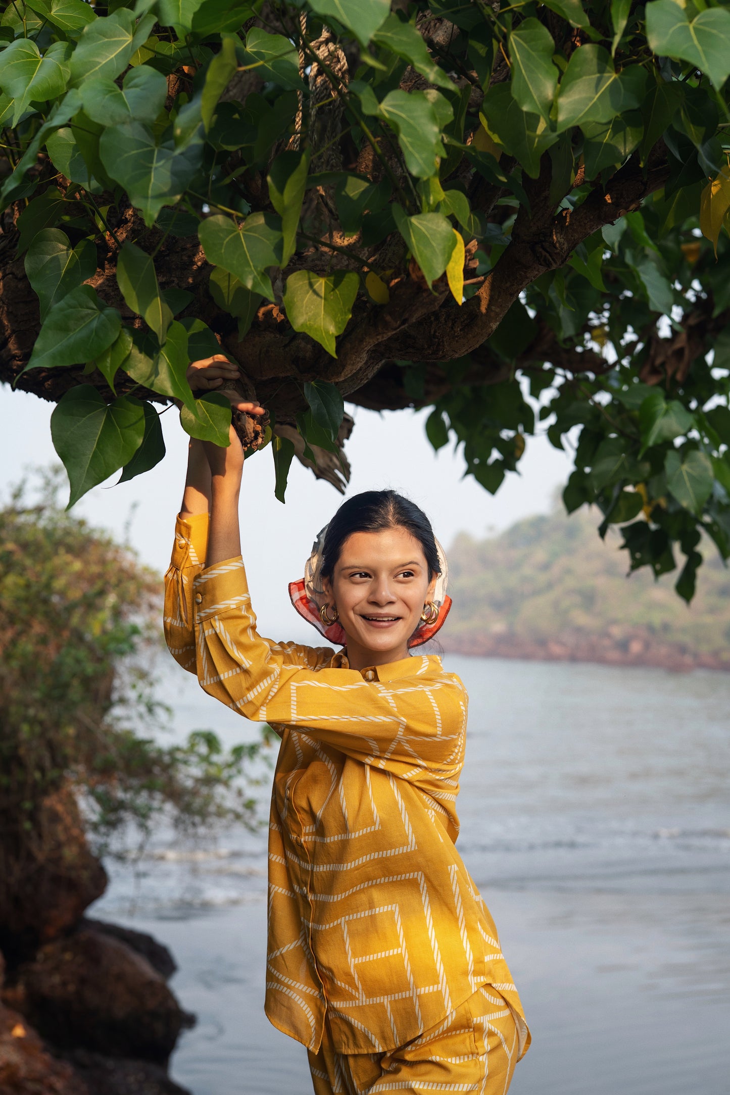 Diana Set (Mustard & Cream)