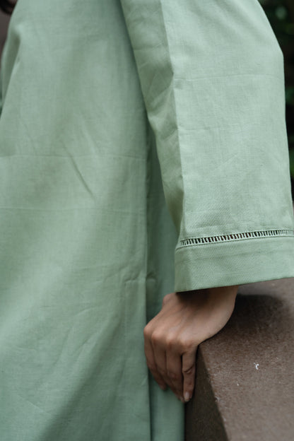 Iris Kurta Set (Olive Green)