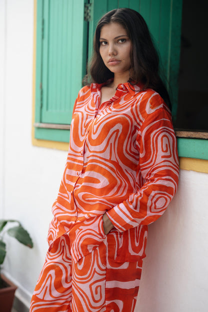 Maira Co-ord Set (Orange)