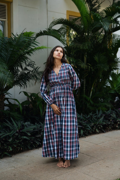 Roosh Dress (Blue & White)