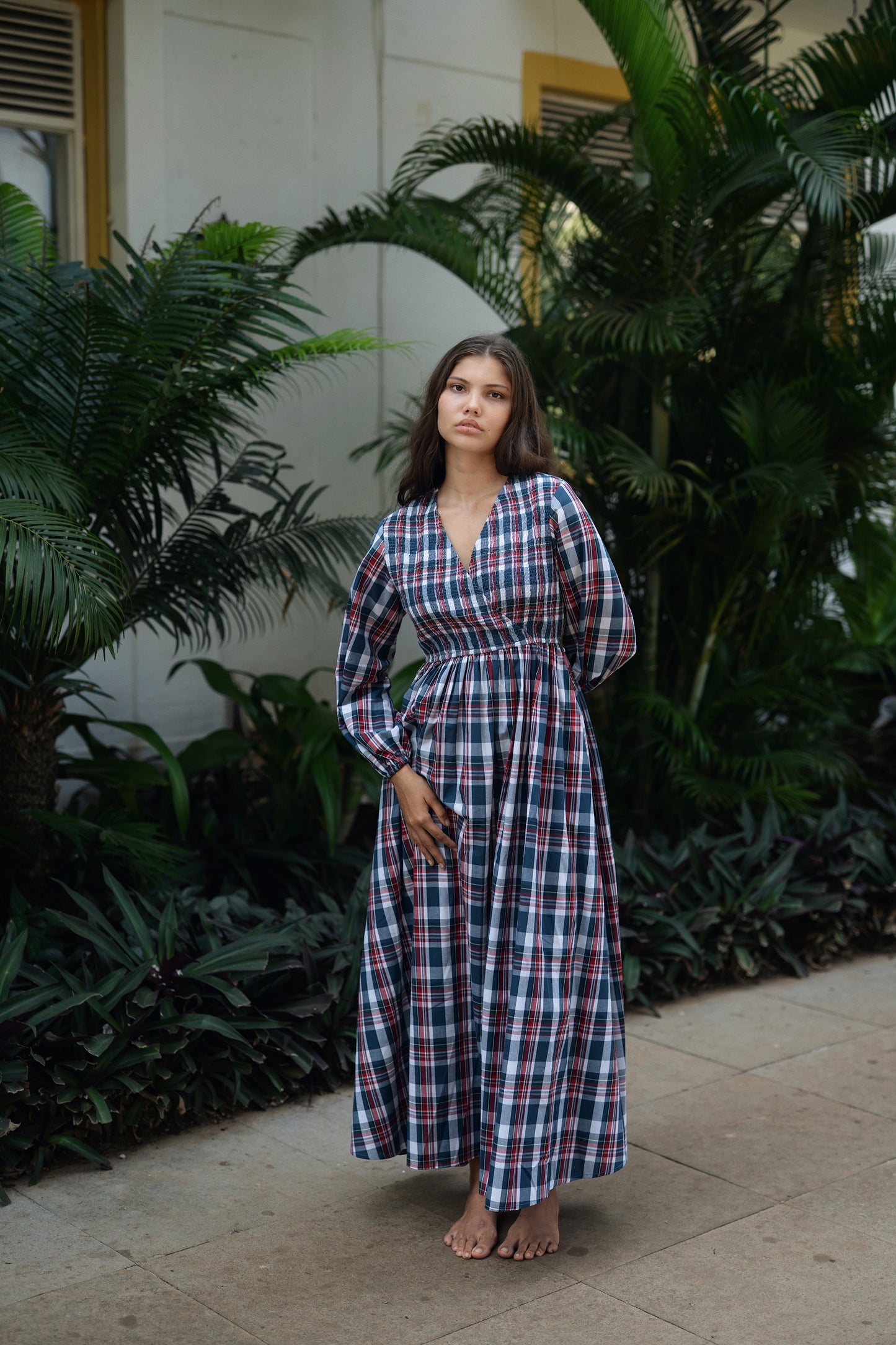 Roosh Dress (Blue & White)