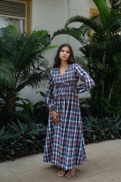 Roosh Dress (Blue & White)