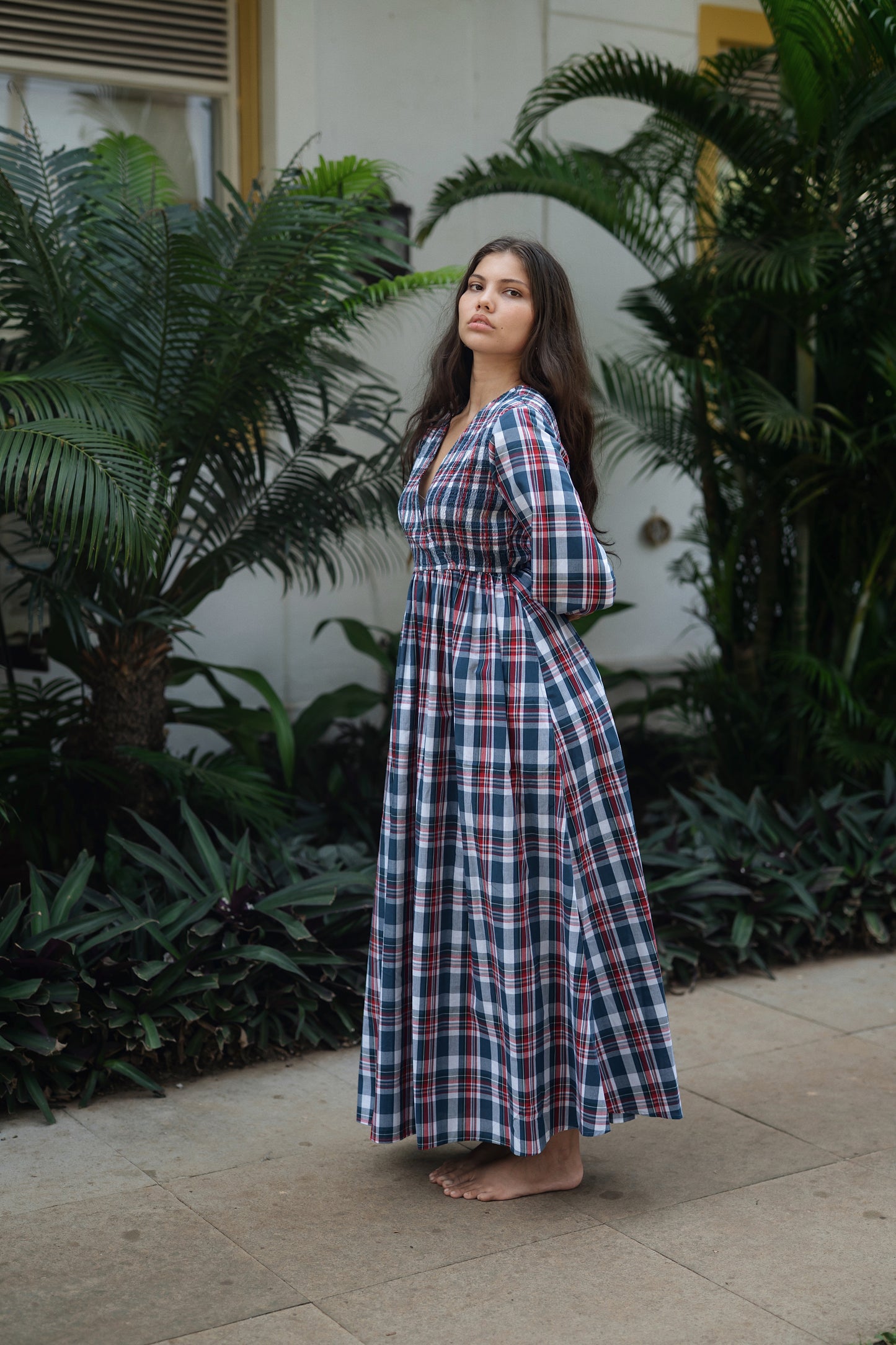 Roosh Dress (Blue & White)