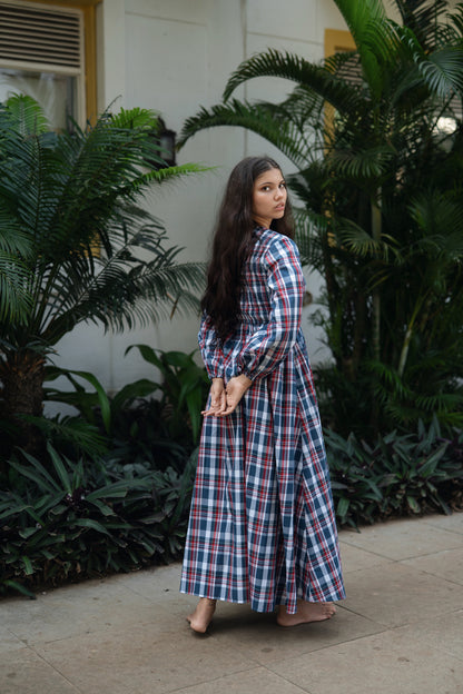 Roosh Dress (Blue & White)