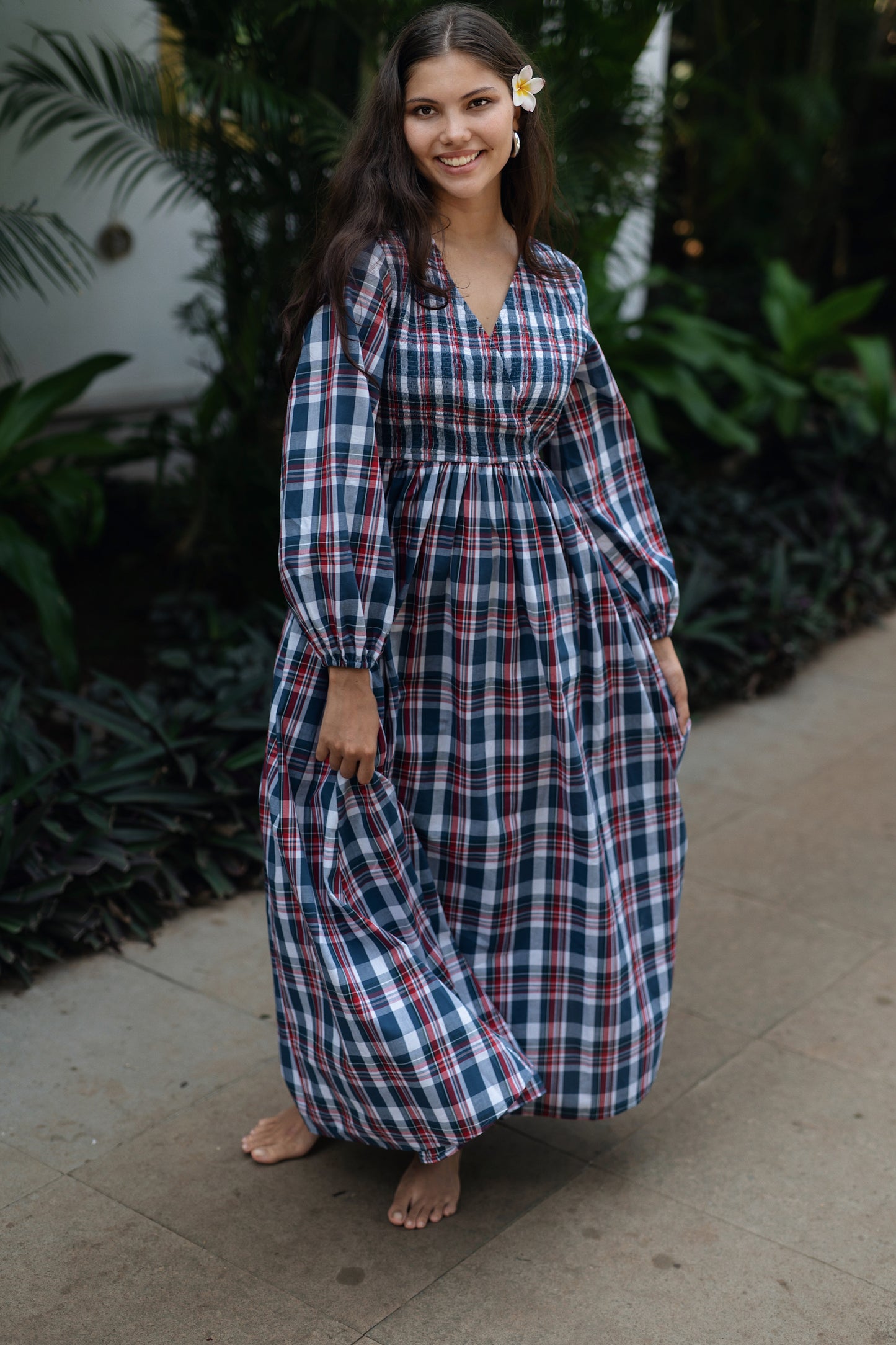 Roosh Dress (Blue & White)