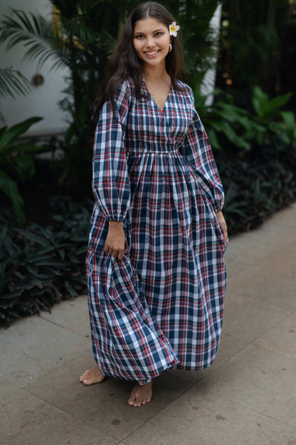 Roosh Dress (Blue & White)