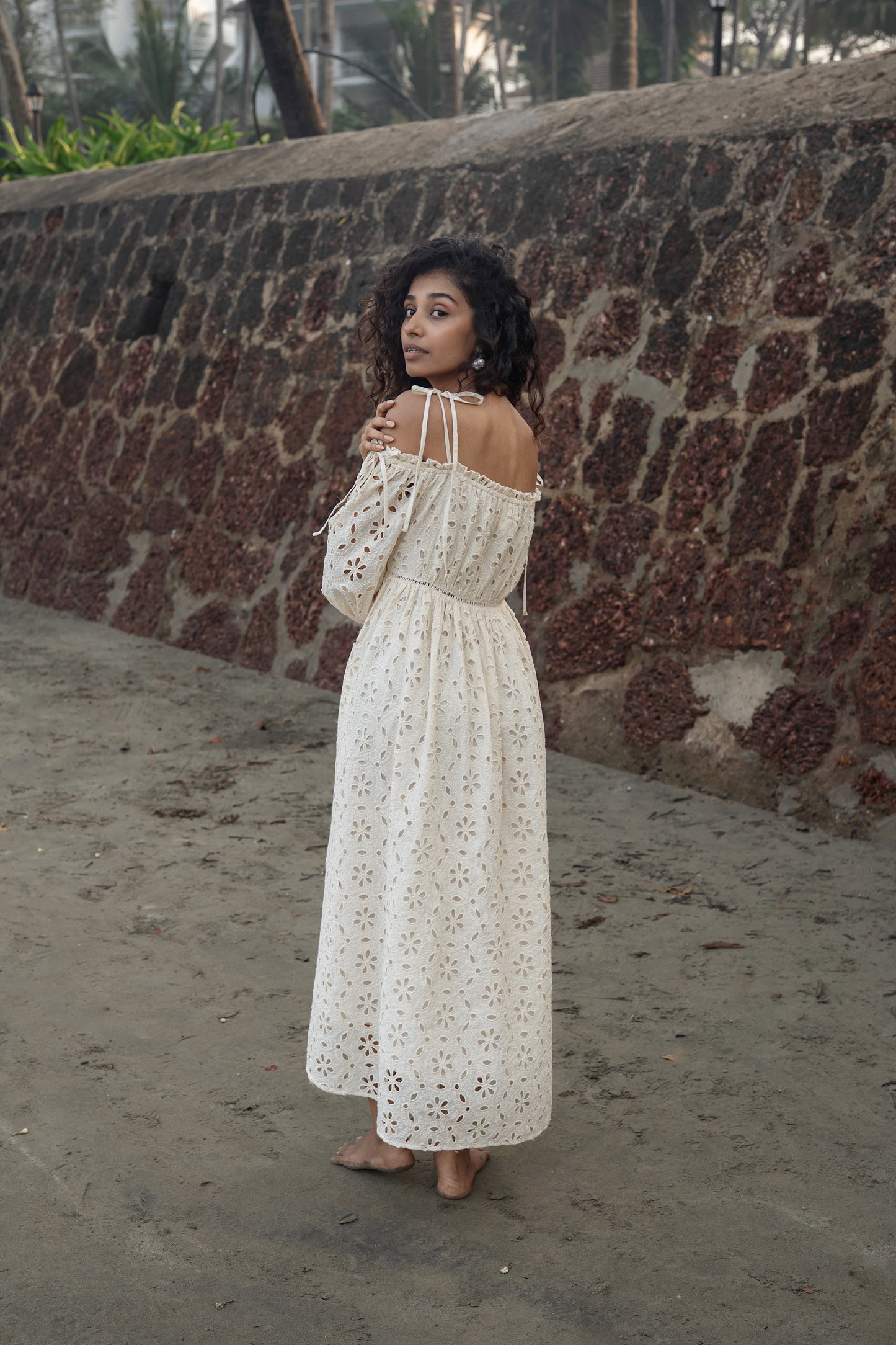 Zoe Dress (Cream White)