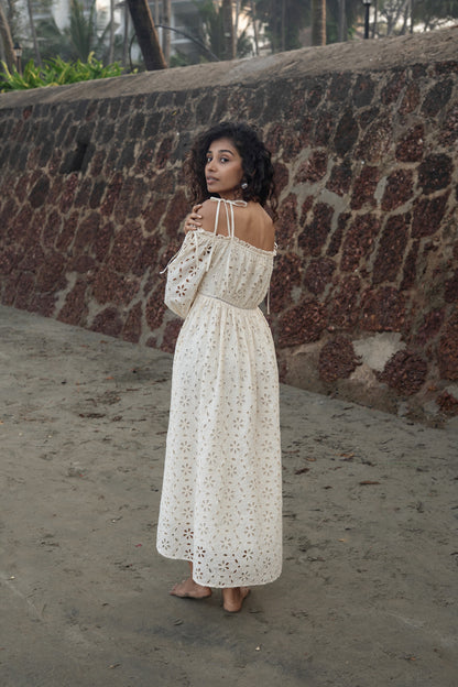 Zoe Dress (Cream White)