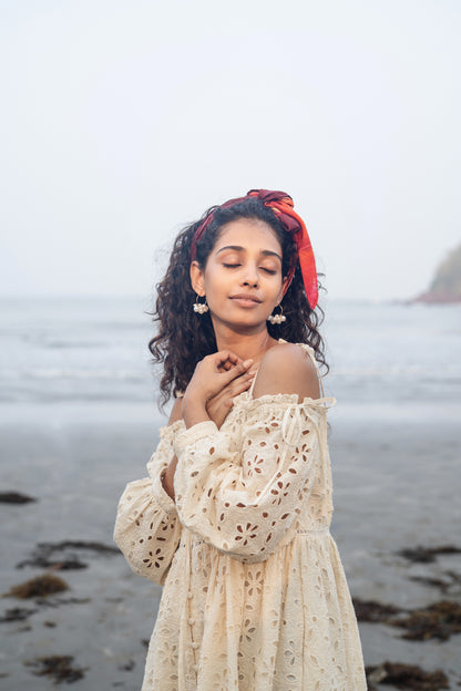 Zoe Dress (Cream White)