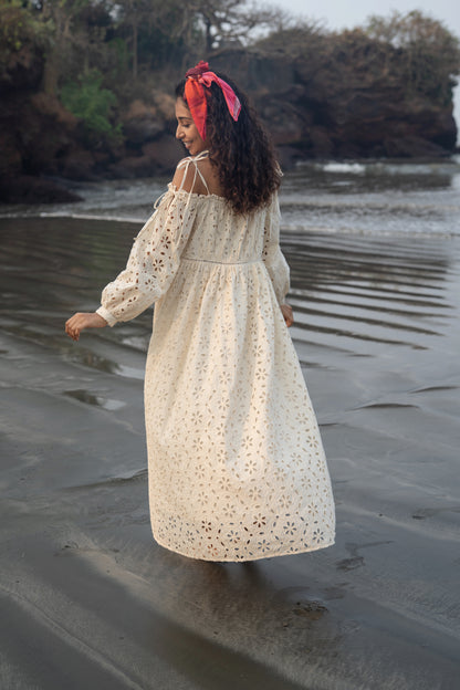 Zoe Dress (Cream White)