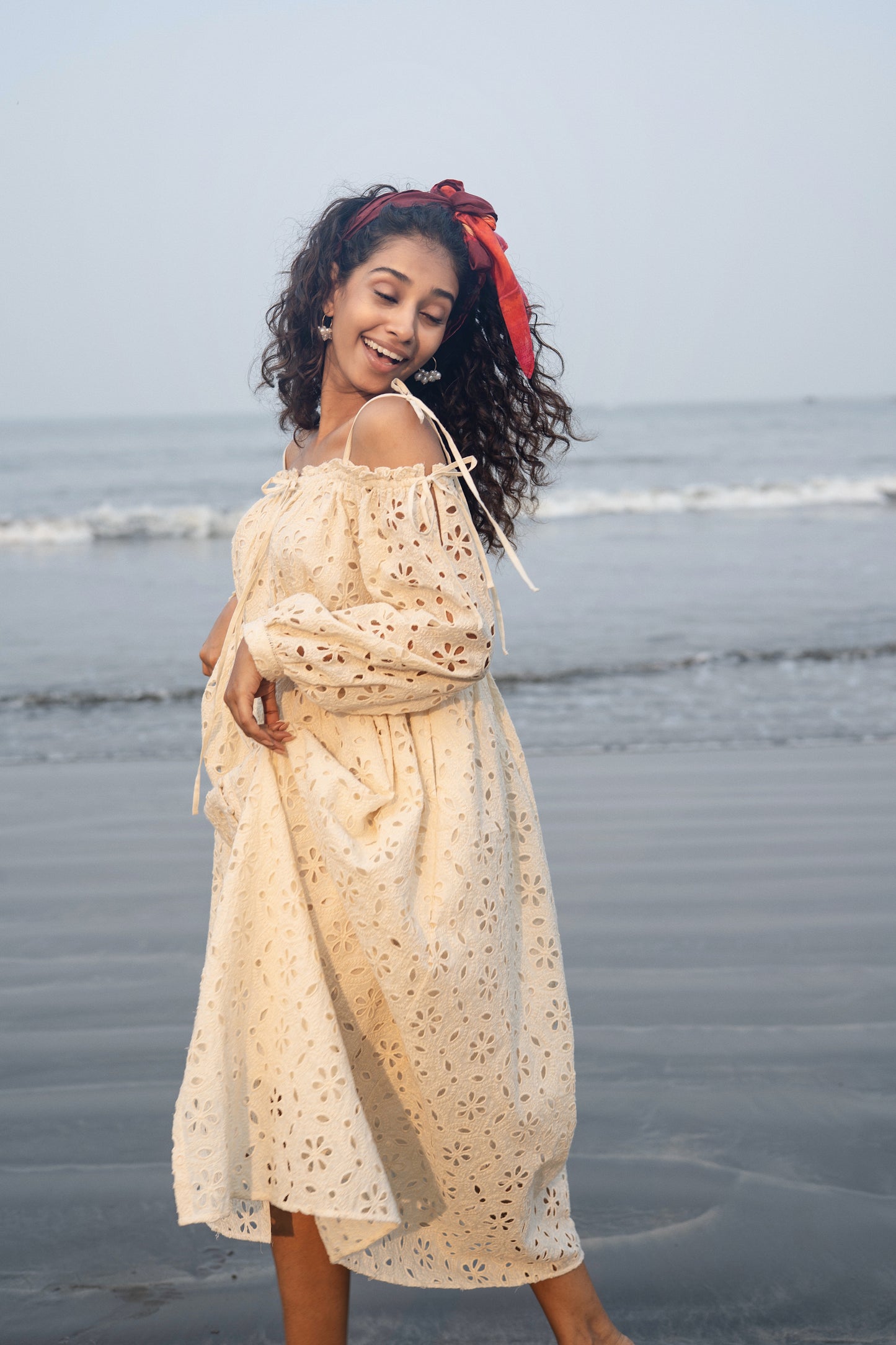 Zoe Dress (Cream White)