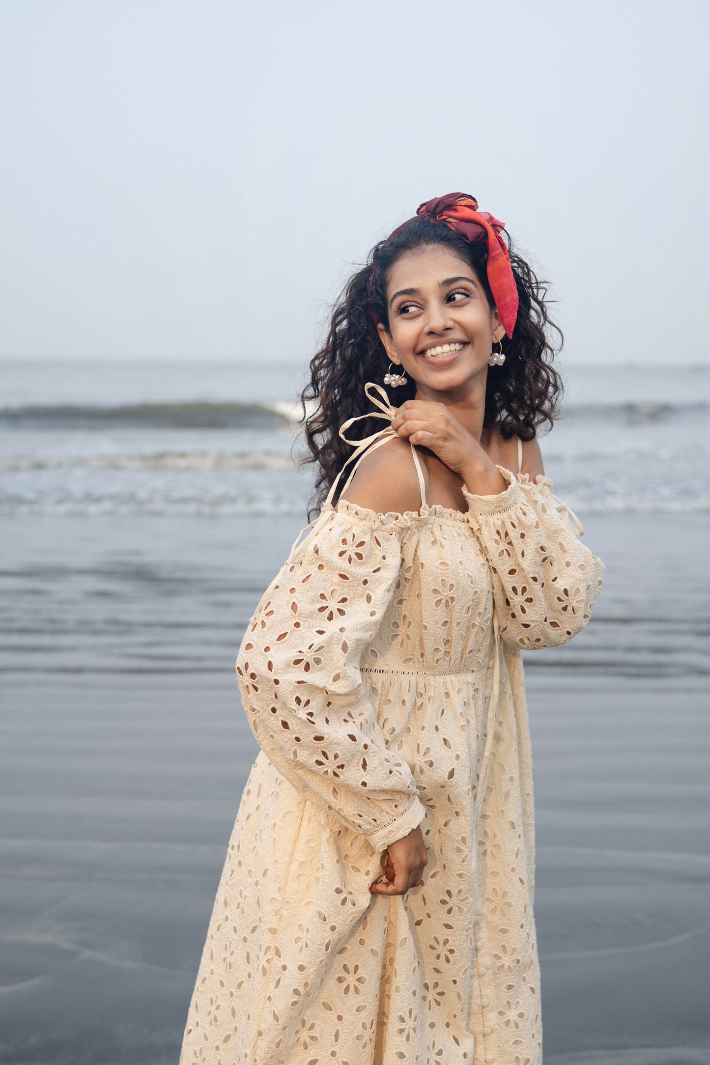 Zoe Dress (Cream White)