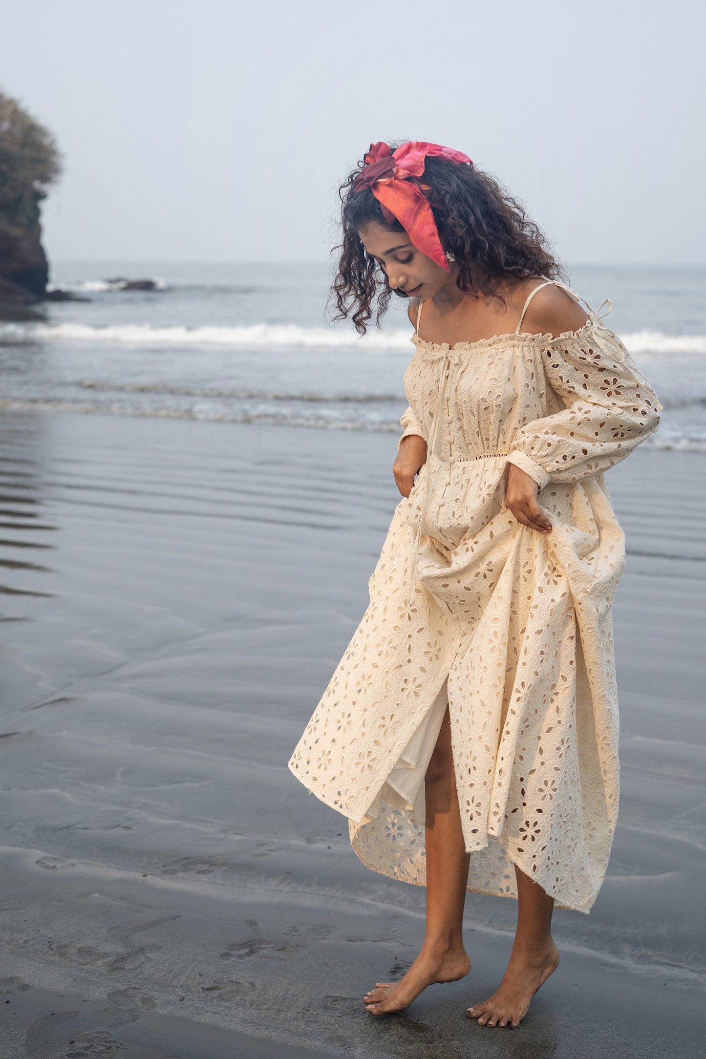 Zoe Dress (Cream White)