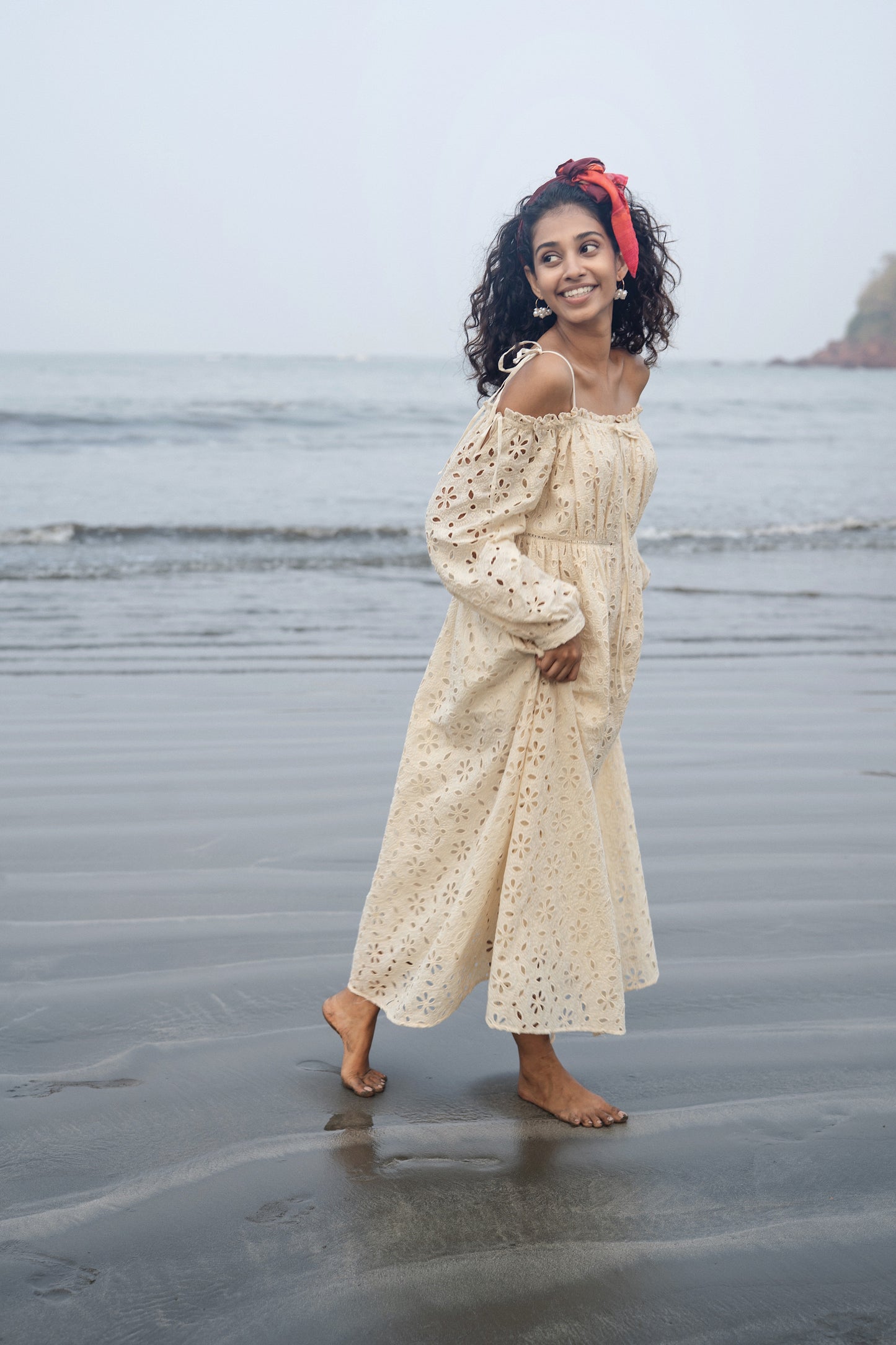 Zoe Dress (Cream White)