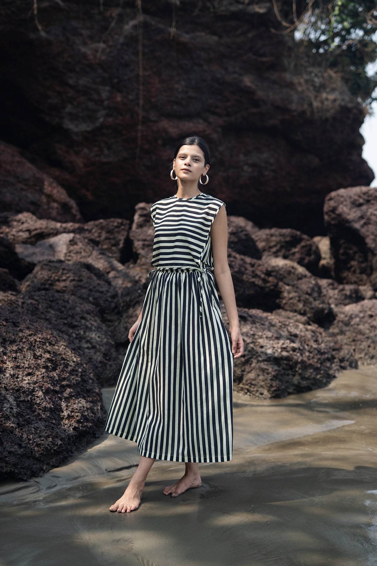 Wrap Skirt Set (Black & White)