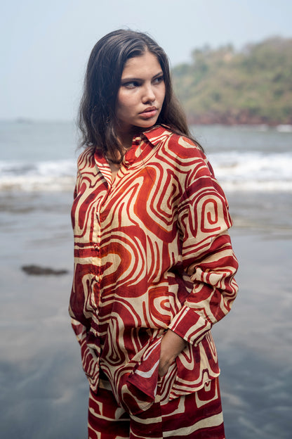 Maria Shirt (Maroon)