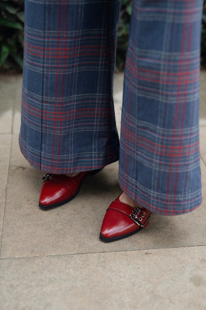 Roma Shirt (Denim Blue & Red)