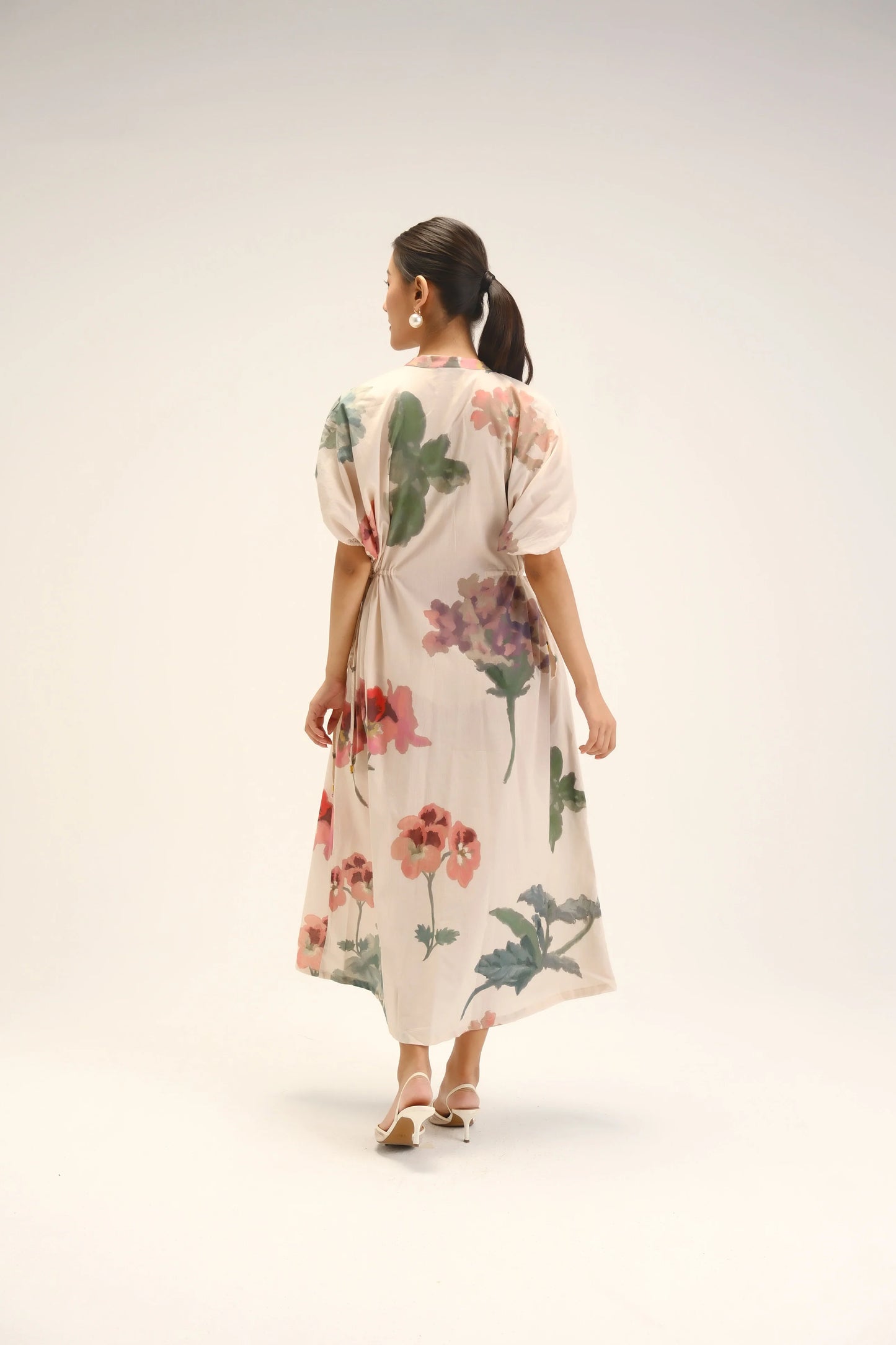 Juliet White Side Tie-Up Dress