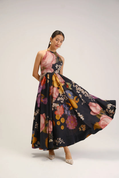 Glory Black Halter Neck Dress