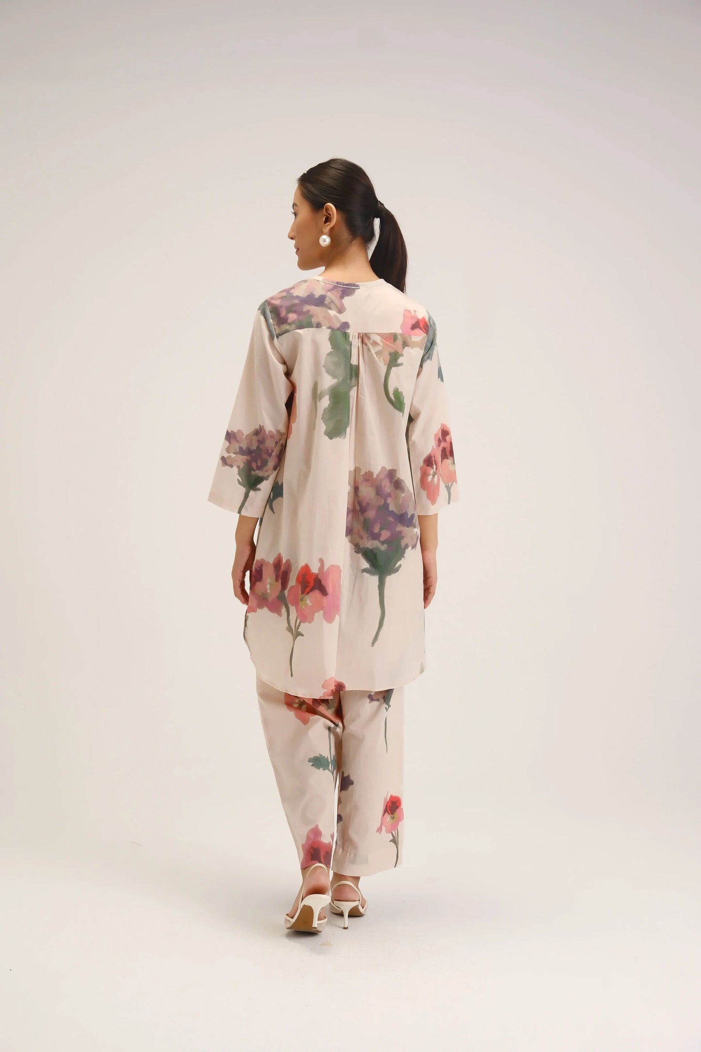 Juliet White Short Kurta Set