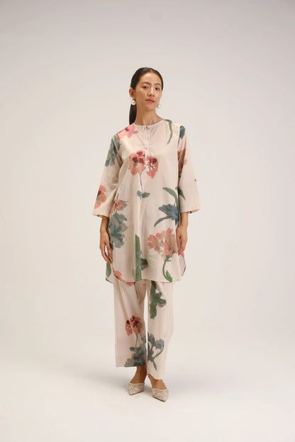 Juliet White Short Kurta Set