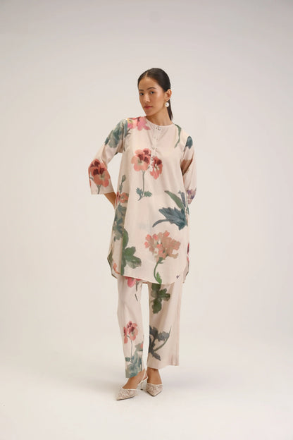 Juliet White Short Kurta Set