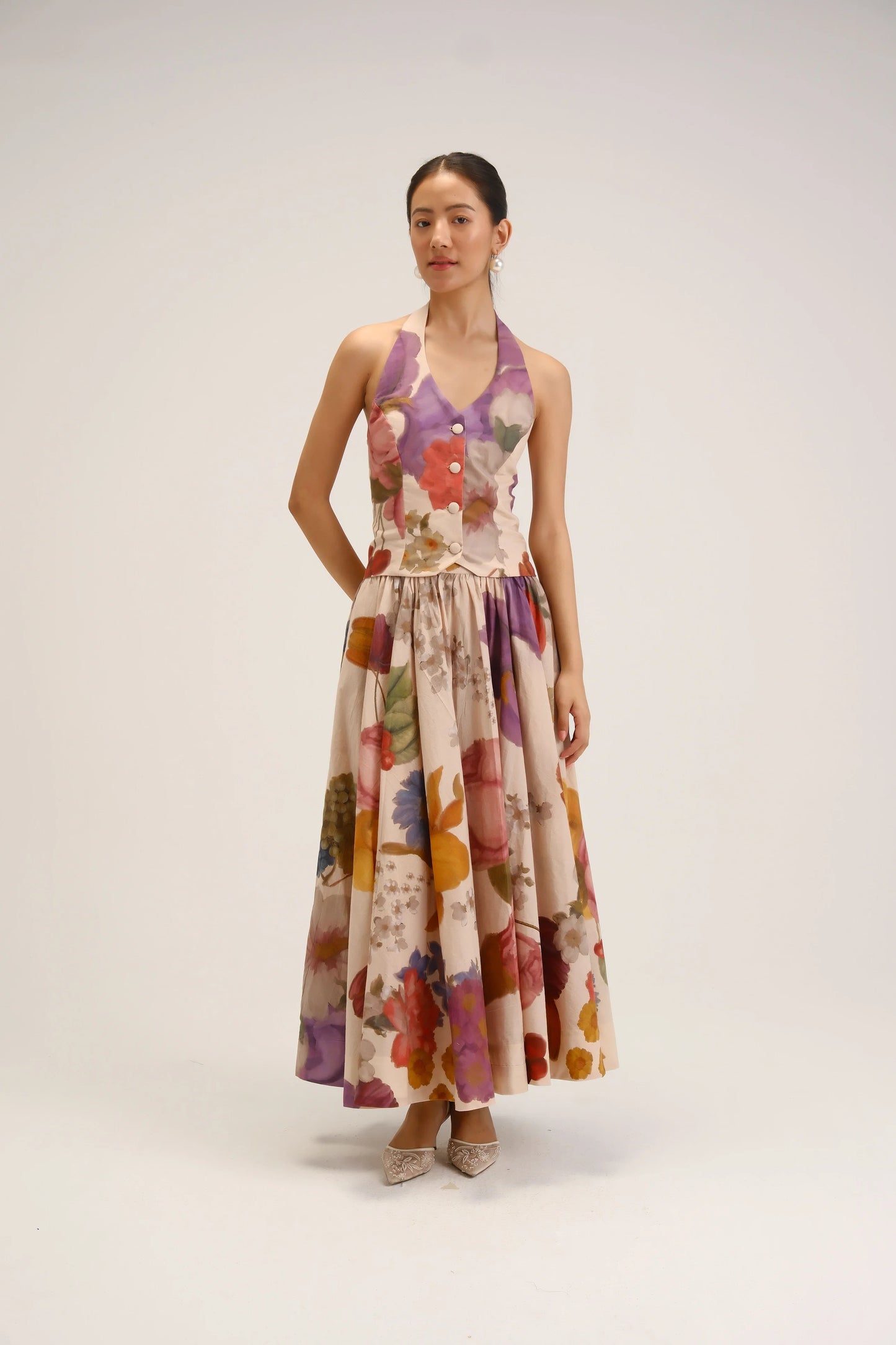 Cherimoya Waistcoat & Skirt Set