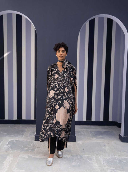 Ophelia Black Kaftan Set