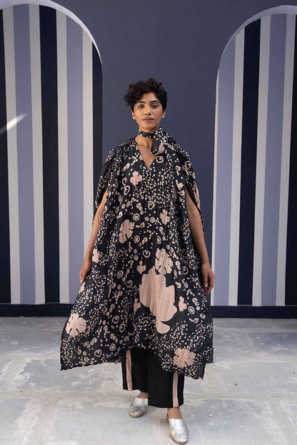 Ophelia Black Kaftan Set