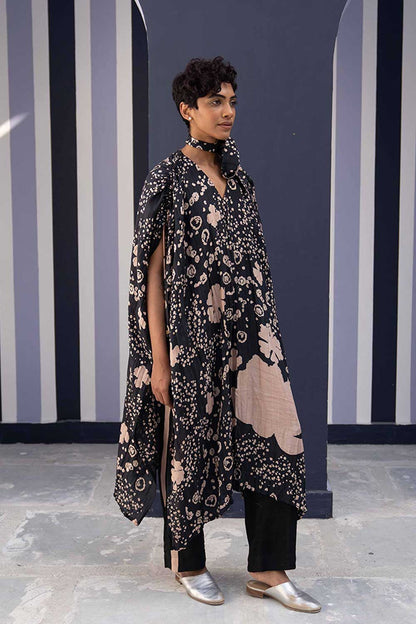 Ophelia Black Kaftan Set