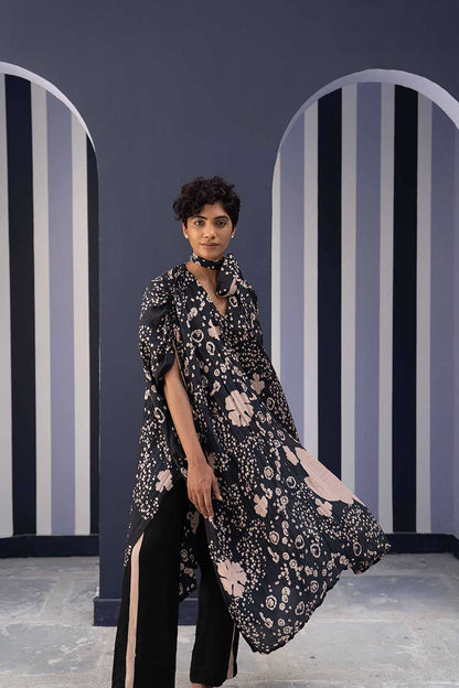 Ophelia Black Kaftan Set
