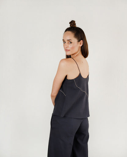 GREY WAVE NOODLE TOP