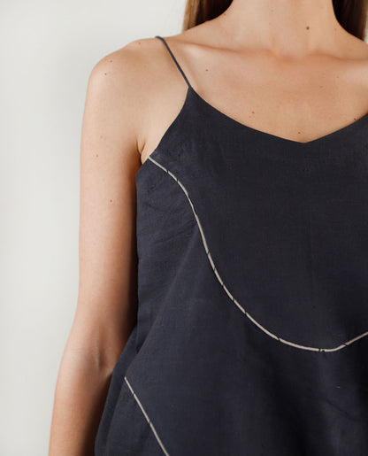 GREY WAVE NOODLE TOP